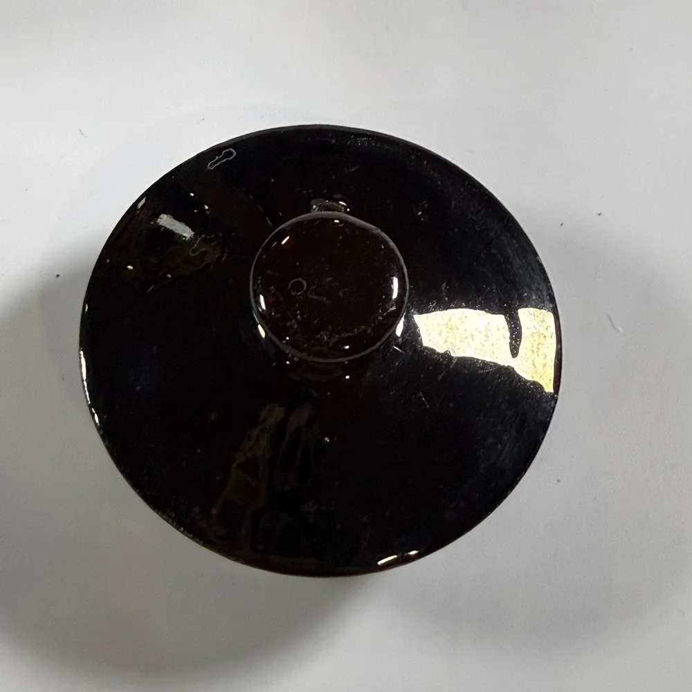 VTG Lingard Webster &‎ Co Teapot Tunstall England Black Gold Floral Chinoiserie